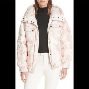 Tie dye puffer jacket